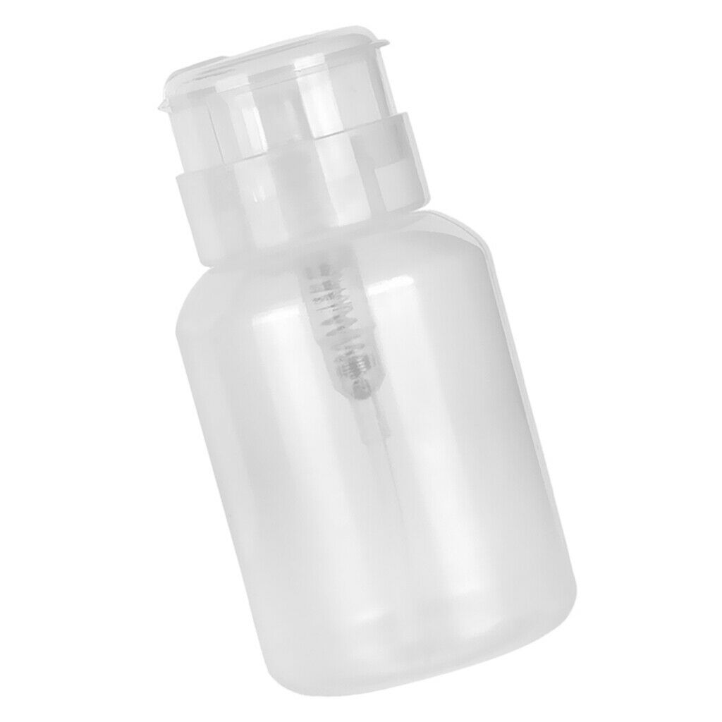200ml  Durable Plastic Nail Polish Remover Liquid Empty Press Pump Dispenser