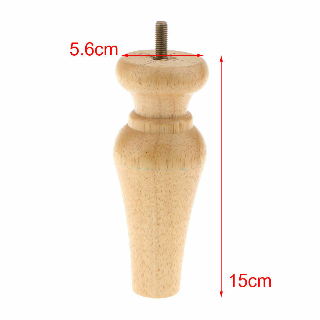 4 Pieces Solid Wooden Sofa Legs  Raisers Extension - Burlywood