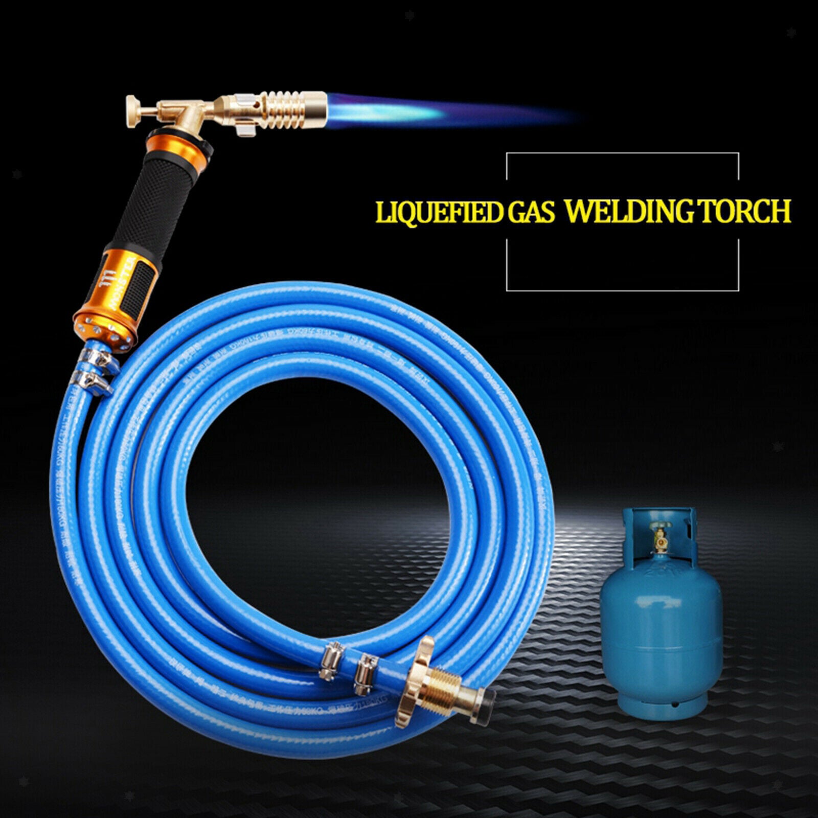 Electronic Ignition Liquefied Gas Burner Gun Welding Torch Kit Professional