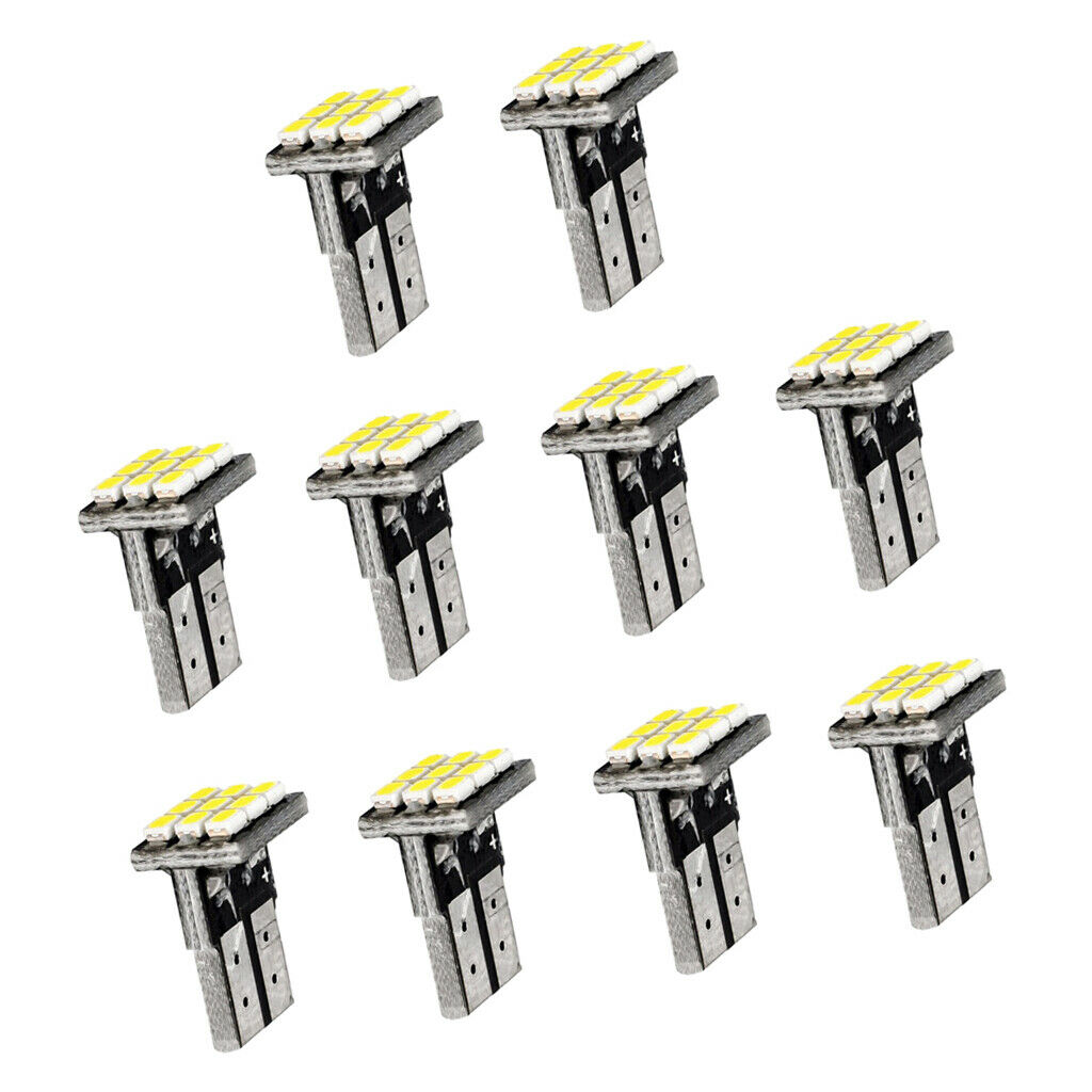 10 Pieces Universal T10 1206 12V DC LED Side Tail BrakeLights Turn Signal Bulbs