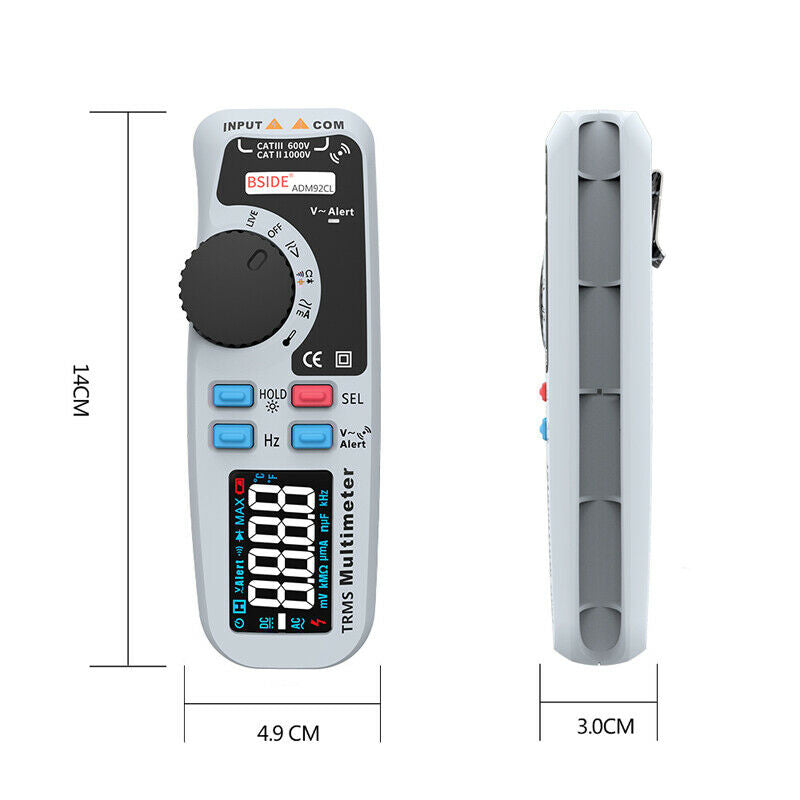 6000 Count True RMS Handheld Digital Clamp Multimeter EBTN Screen AC/DC V/A Test