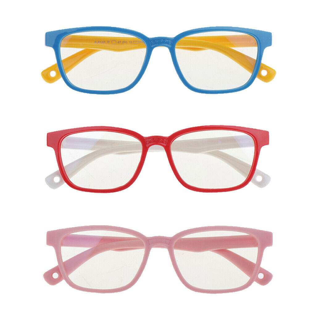 3Pcs Children Stylish Light Soft Anti Blue Computer Gaming Eye Glasses