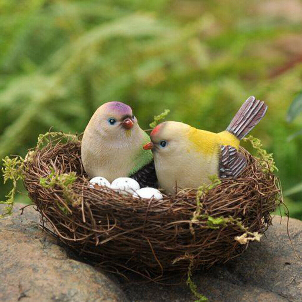 Handmade Vine Bird Nest House Home Nature Crafts Sill Holiday Decoration 10cm