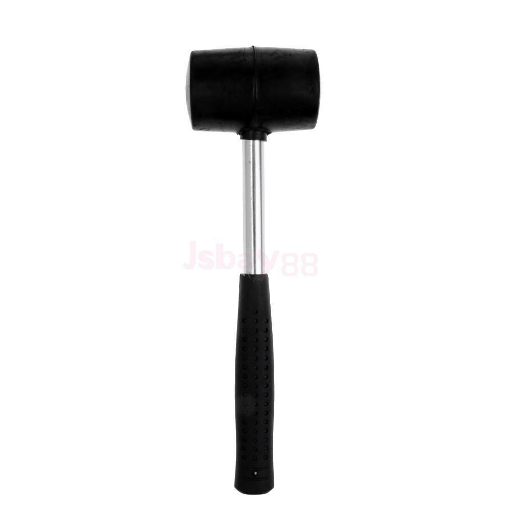 11inch Rubber Hammer Double-Faced Soft Mallet with Steel Shaft Repair Tool