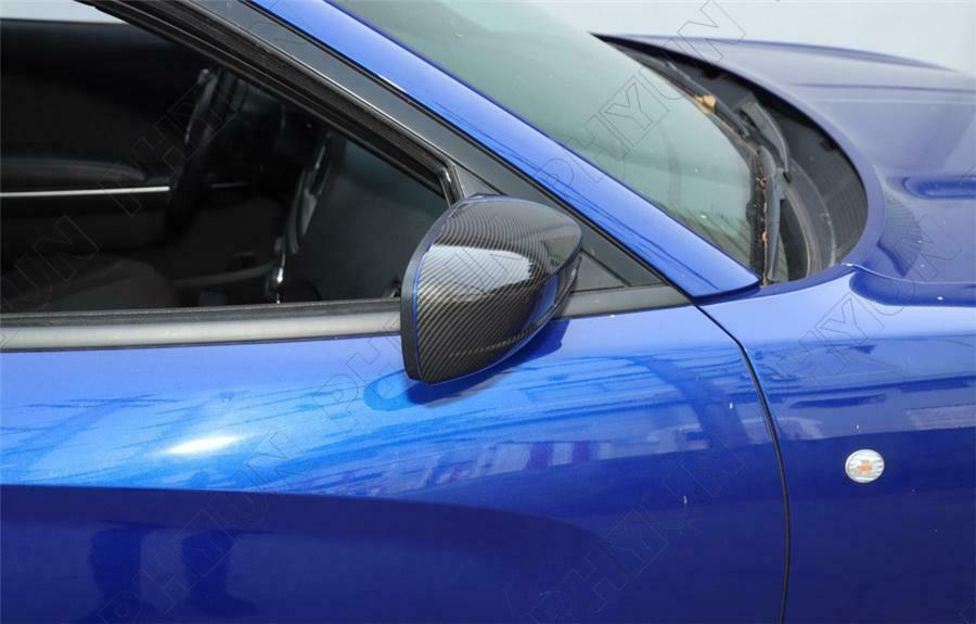 Carbon Fiber Look Side Mirror Covers Decoration Trim For Dodge Charger 2011-2021