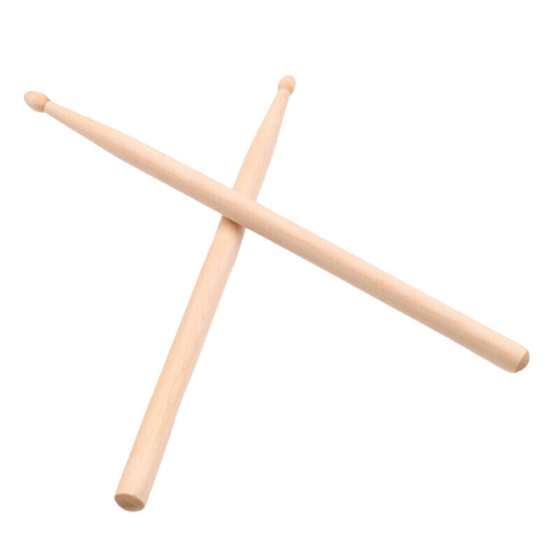 1Pair Lightweight Music Children Maple Wood Oval Tip Drum Sticks AccessoriesDD