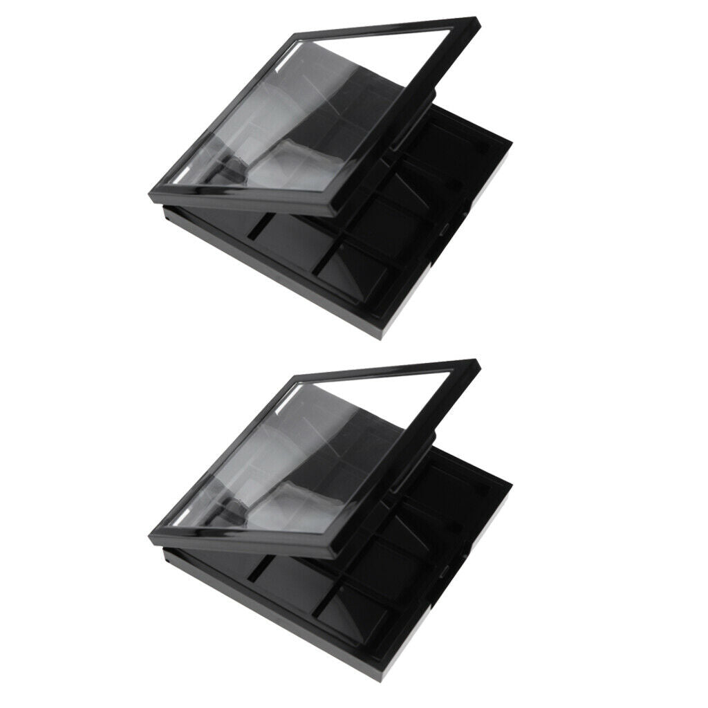 2pcs Empty Eyeshadow Palette Make Up Container Case for Cosmetics Makeup