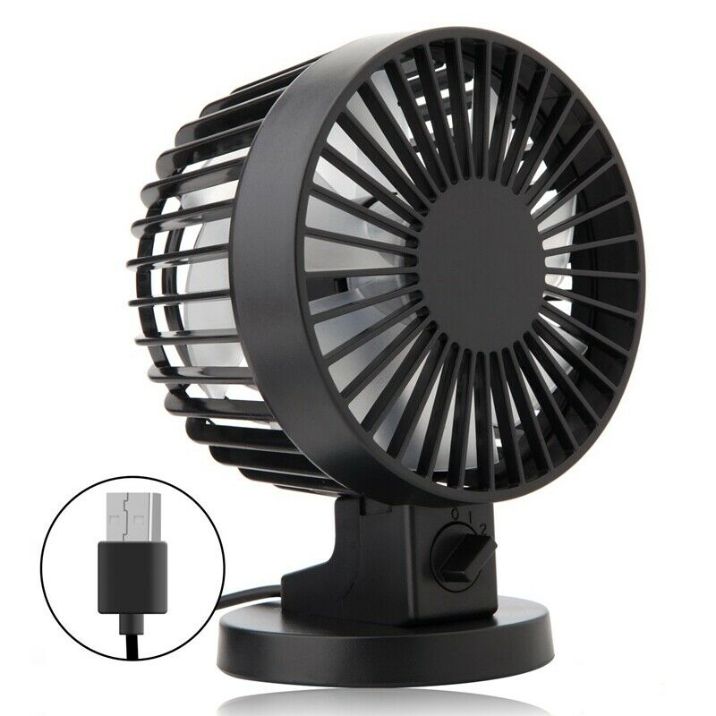 Personal Mini USB Fan Noiseless Table Desk Fan with Dual Blades For Home OfficY4