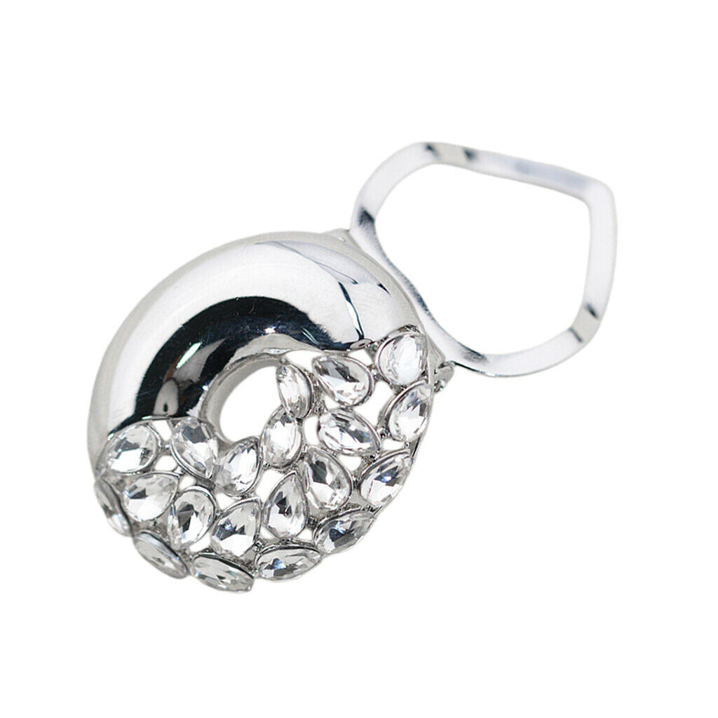 Women Shawl Ring Clip Scarves Fastener Rhinestone Crystal Silk Scarf Buckle