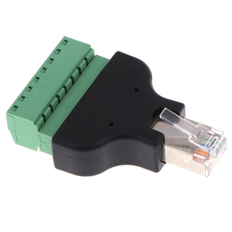 8P8C RJ45 Ethernet Male to 8 Pin AV Terminal Screw Adapter Converter For  Px Lt