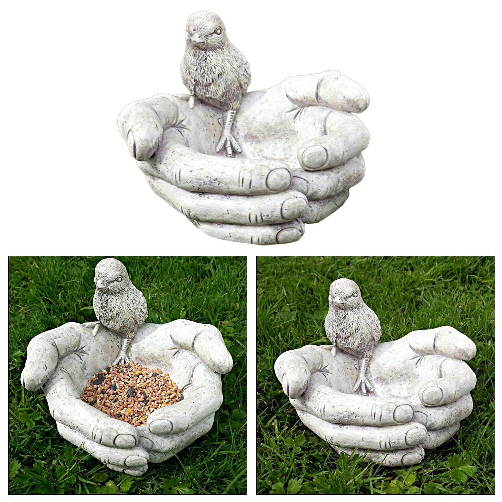 Hands Bird Feeder Garden Backyard Patio Bird Water Feeders Bowl