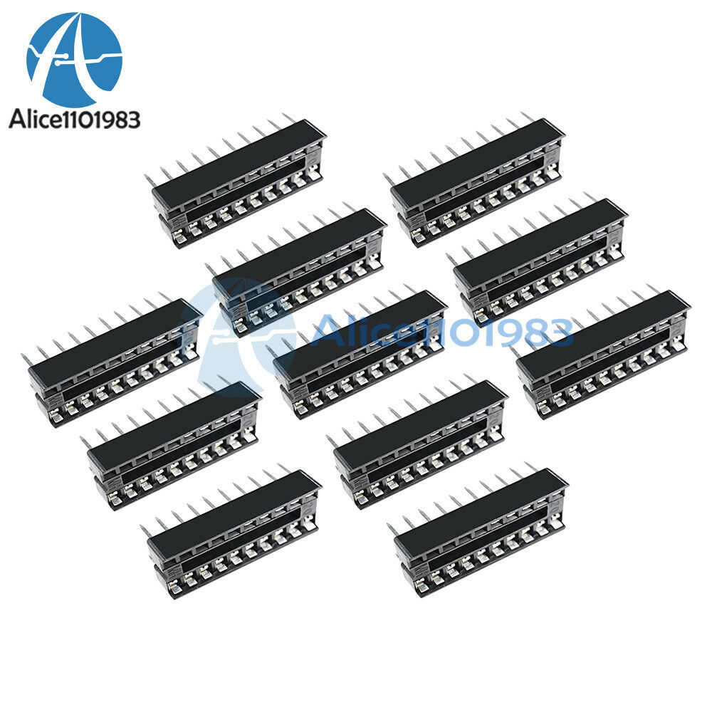 20PCS 20pin DIP IC Socket Adaptor Solder Type Socket Pitch Dual Wipe Contact