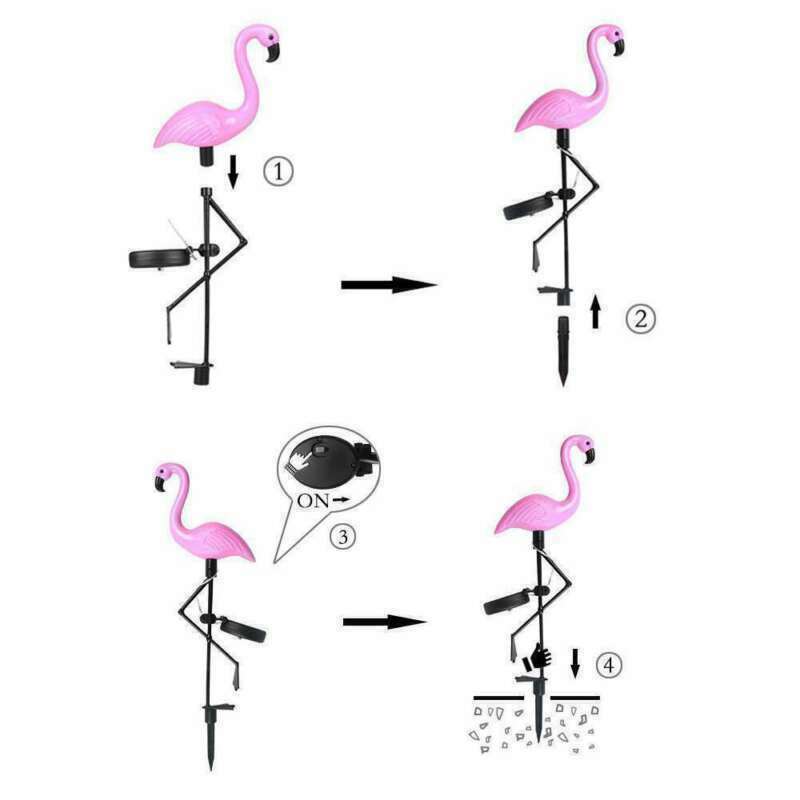 Led Solar Garden Light Simulated Flamingo Lawn Lamp Waterproof Solar Led Lights