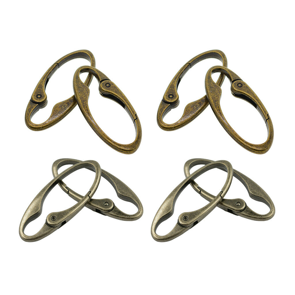 4 Pieces 4pcs Metal Spring Snap Hooks Clip Heavy Duty Keychain Hiking Camp