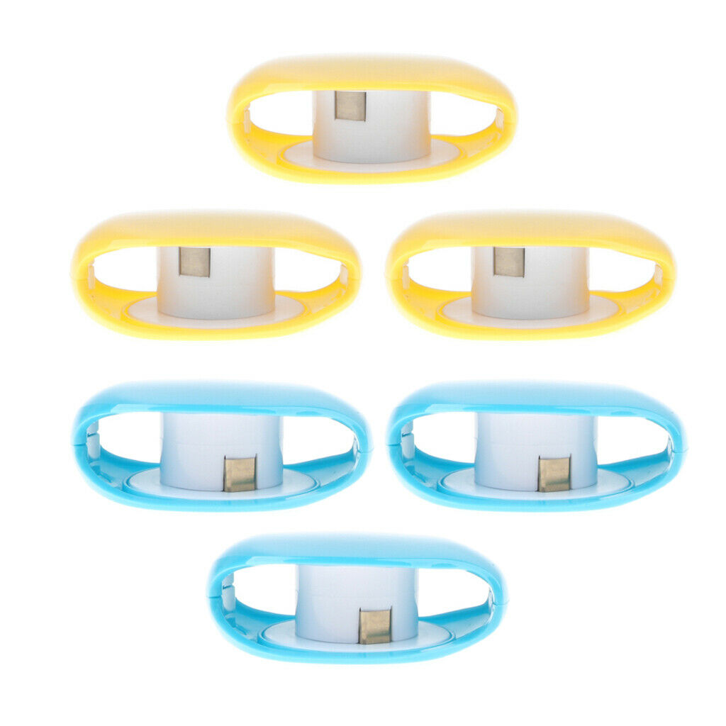 6 Pieces Automatic Cable Winder Cord Organizer for Phone Charger Yellow Blue
