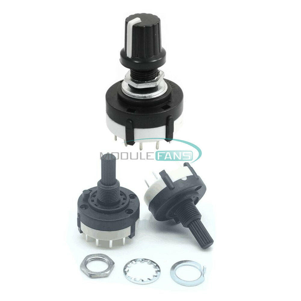 5PCS 3 Pole 4 Position Single Wafer Band Selector 3P4T Rotary Switch