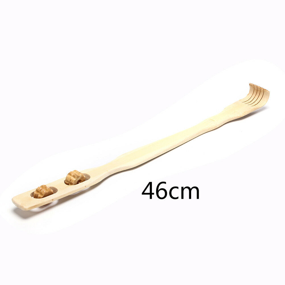 1pc Bamboo Massager Back Scratcher Wooden Body Roller Stick Back Scratche.l8