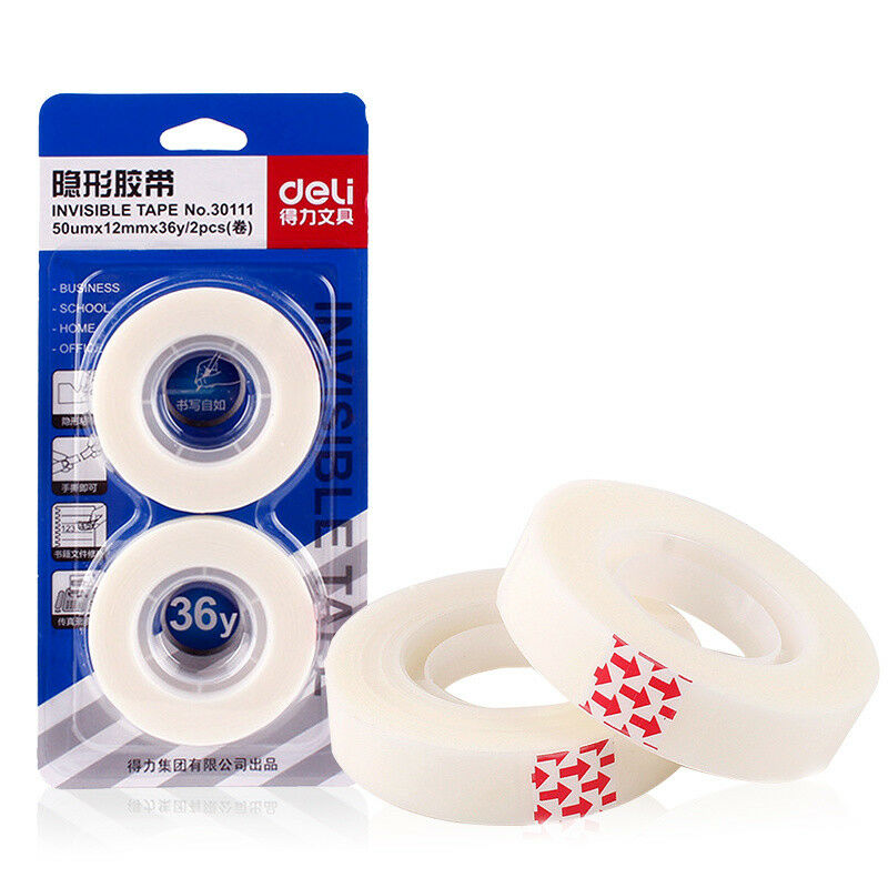 2 Rolls Invisible Tape Refill for Dispenser Seamless transparent writing tape