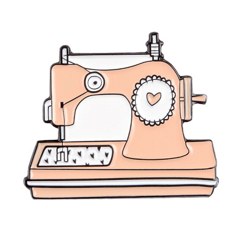Cute Enamel Sewing Machine Lapel Collar Pin Corsage Brooch Women Jewelry Gif SJ