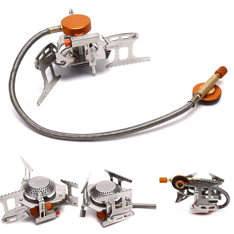 Gas Stove Camping Gas Burner Folding Electronic Stove Hiking Portable Stoves Qx