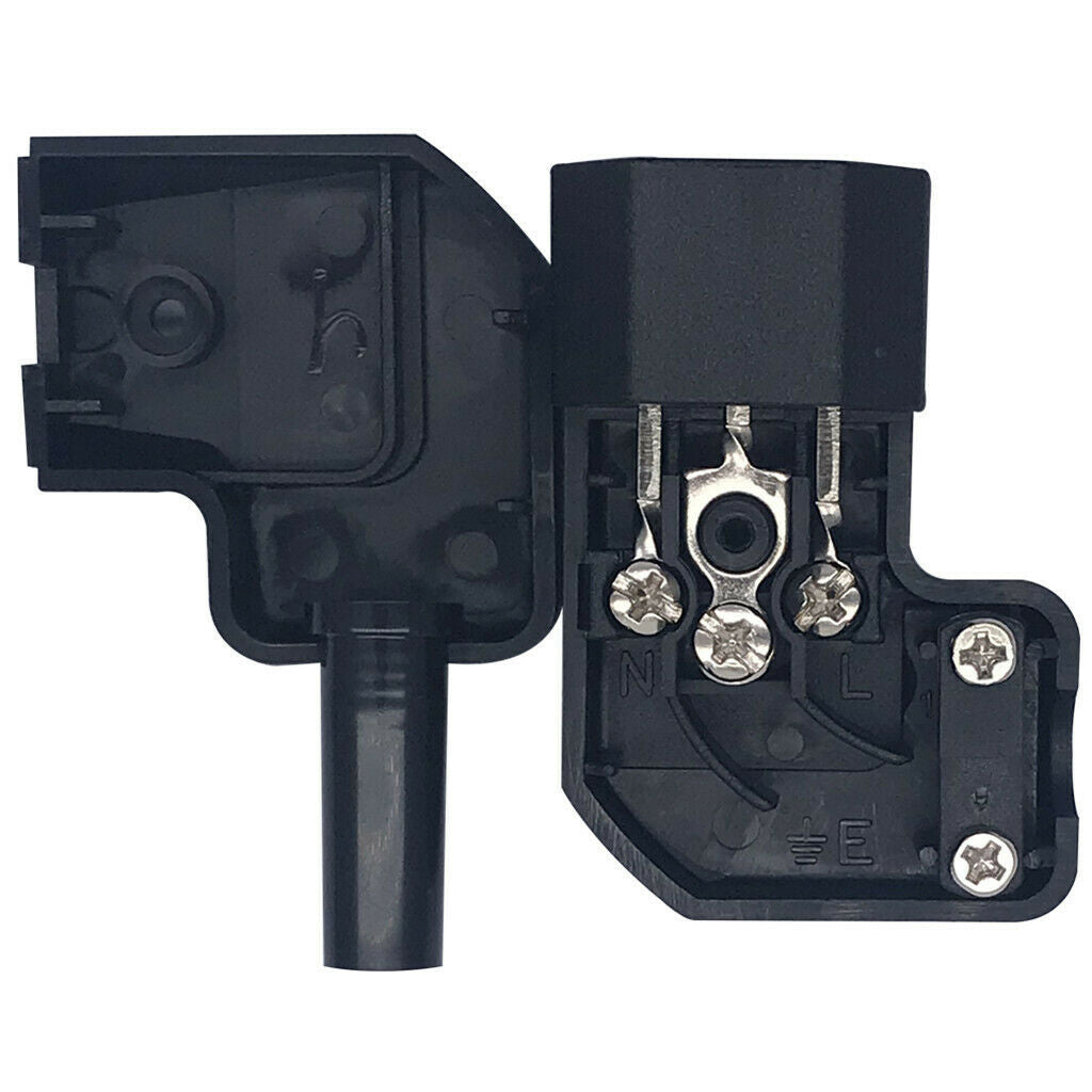 Female 90 degree AC Power Plug IEC 320 C14 Connector Detachable 250V 10A