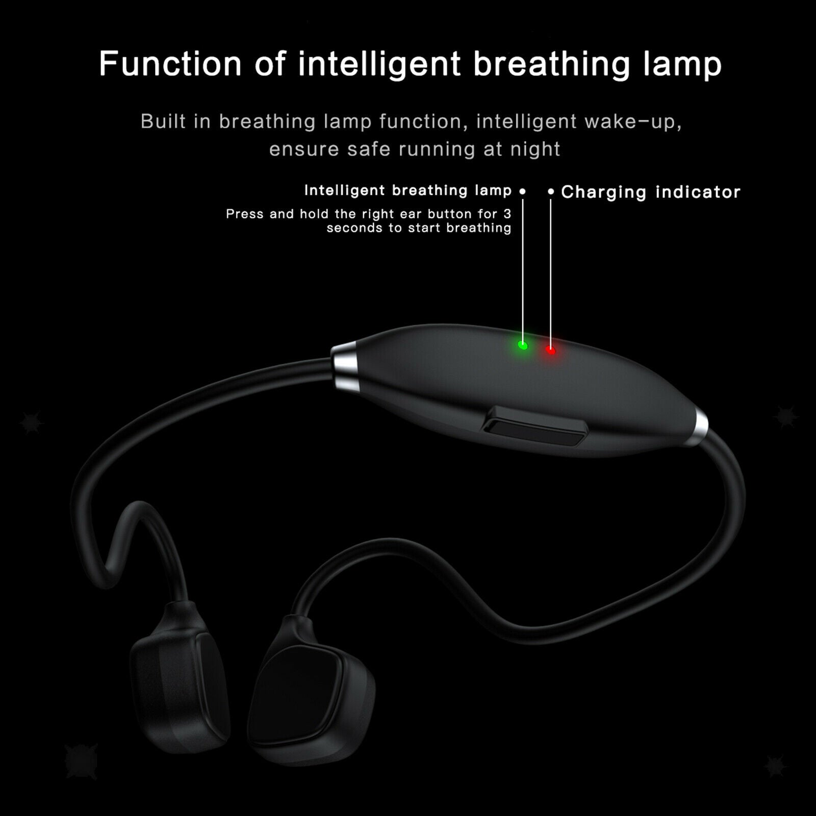 IP55 Waterproof Wireless Open-Ear Bone Conduction Headphones Headset Earbuds