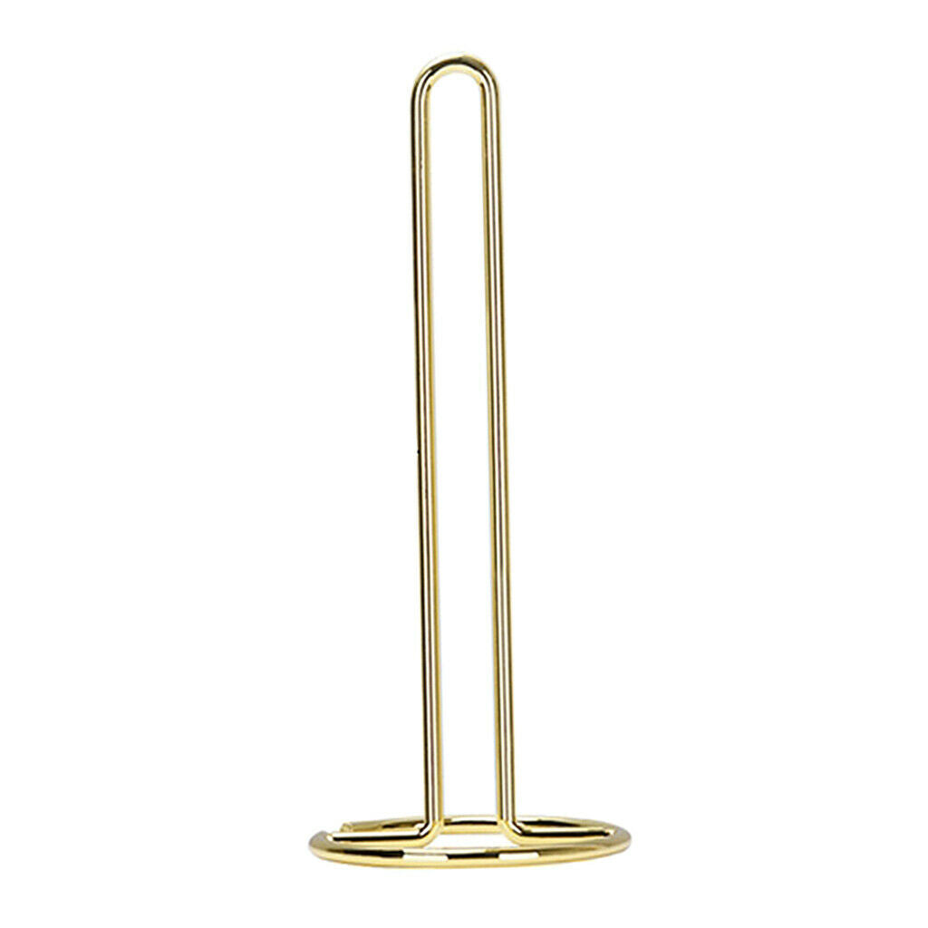 Stainless Steel Standing Paper Towel Holder for Kitchen Bathroom Golden