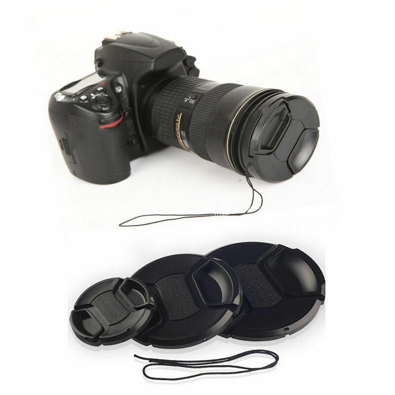 49mm Camera Snap-on Front Lens Covers For Canon Nikon Fuji Sony with String