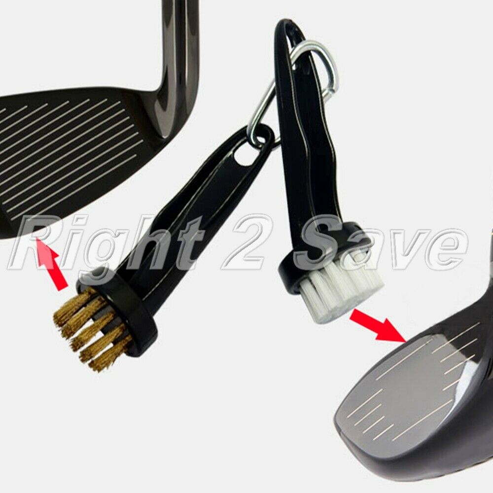 1 Pair Golf Club Brushes Cleaning Iron Wood Washer Bristle Cleaner Round Head