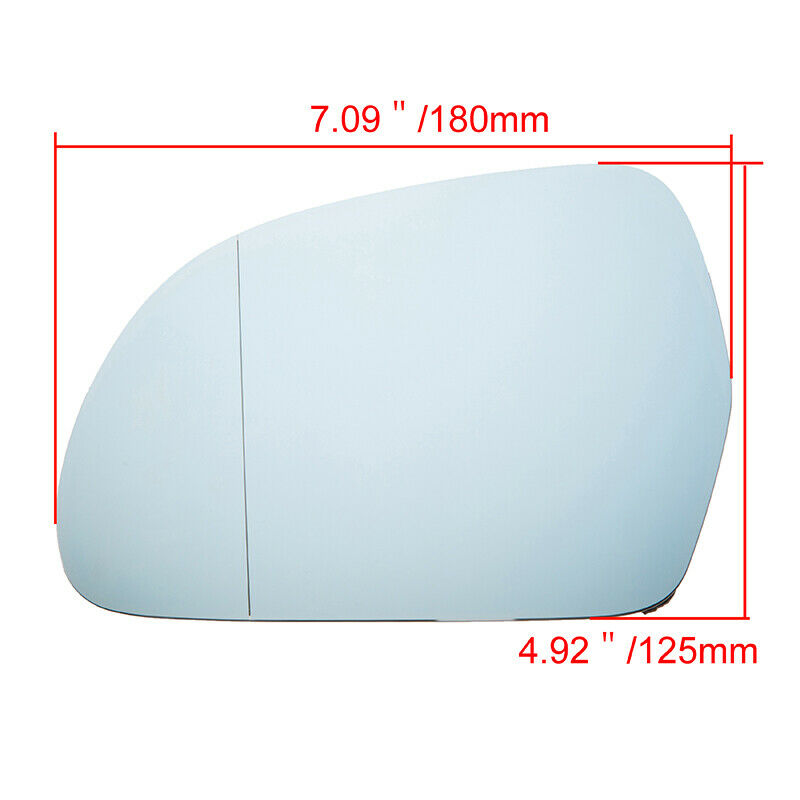 Blue Left Side Door Wing Mirror Glass Fit For Audi A4/S4 B8 A5/S5 08 09 Replace