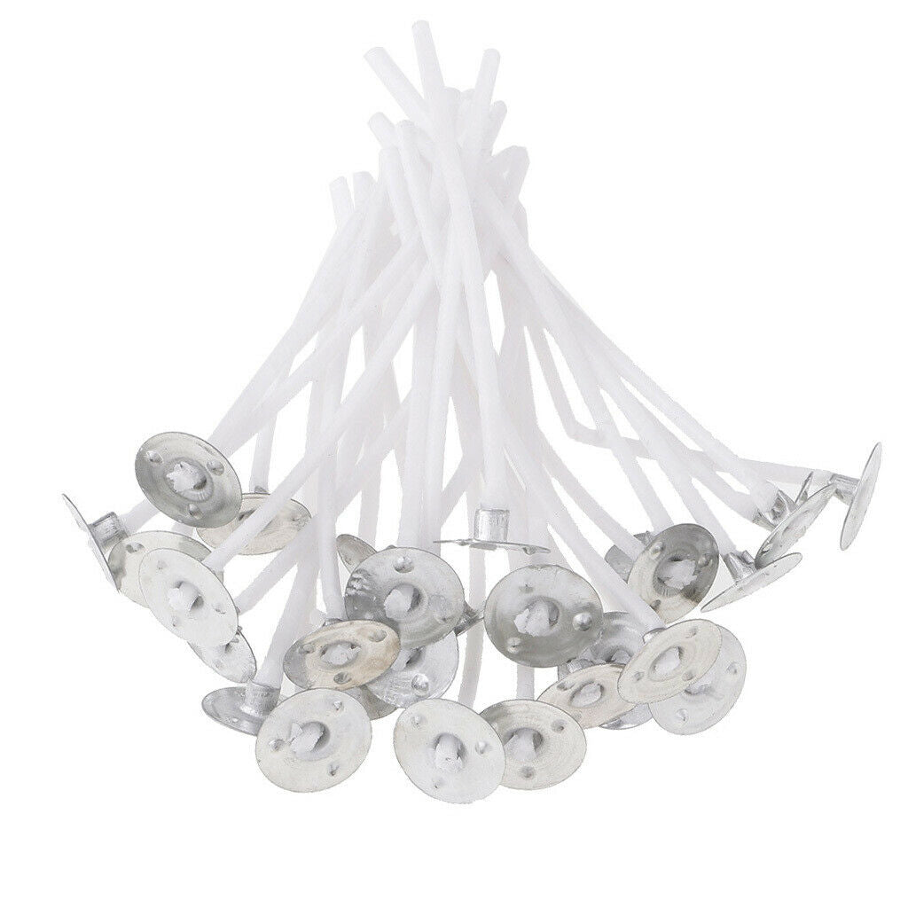 Lots 100 Pure White Cotton Candle Wicks For Home Candle Making 70mm