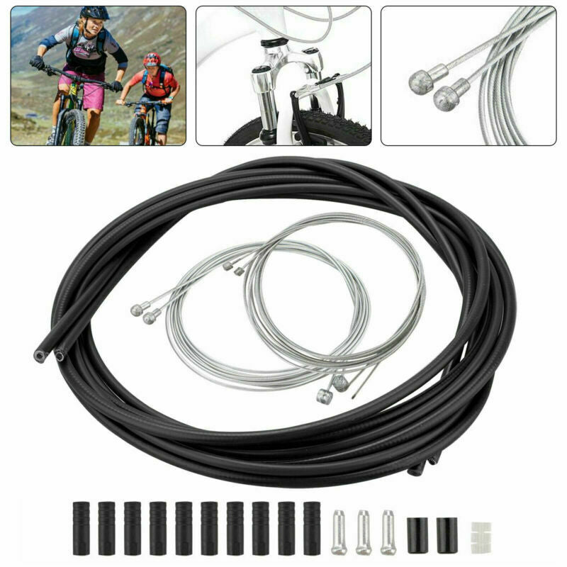 Complete Front & Rear Wire Gear Brake Cable Set for Mountain Bikes Bike Bicycle