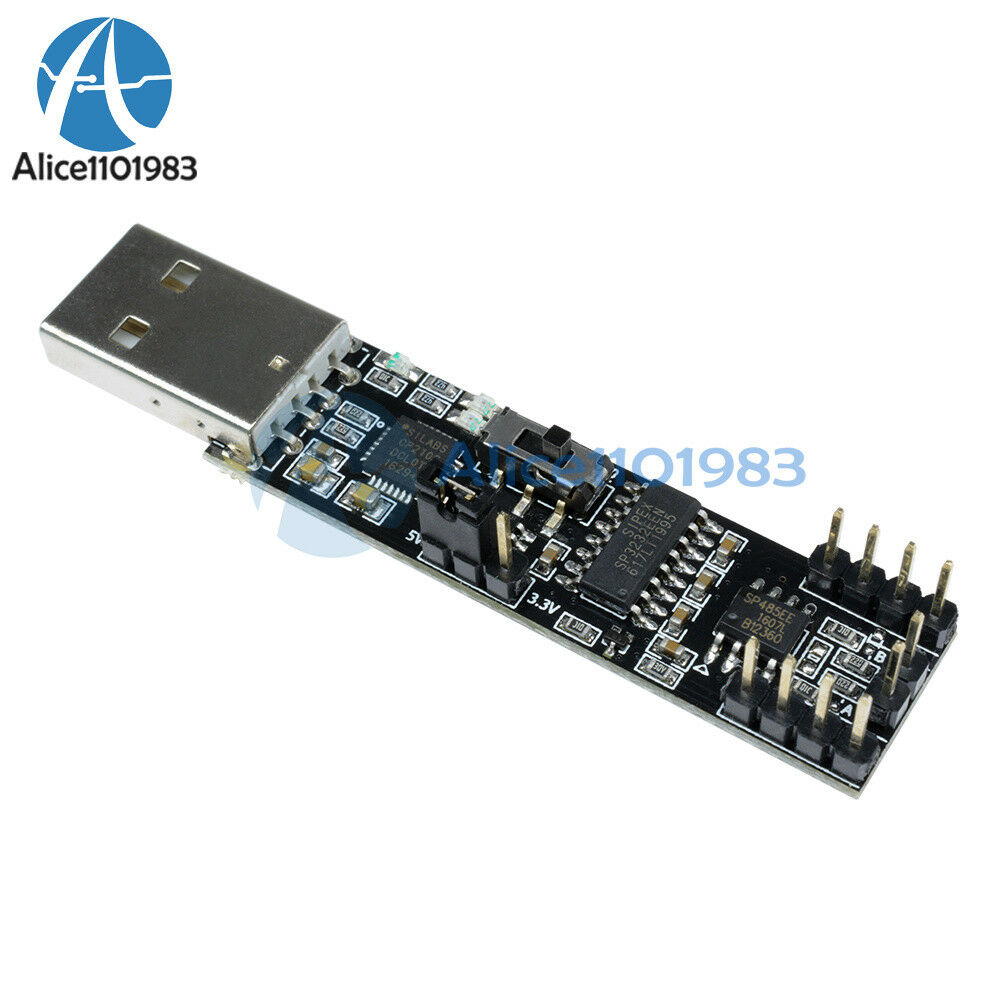 3 in1 5V 3.3V USB To RS485 RS232 TTL Serial Port Converter Board Module CP2102