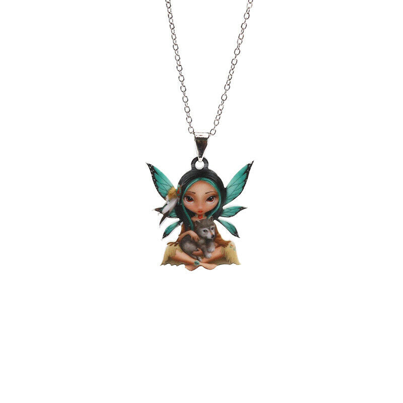 Fashion Lovely Fairy Princess Necklace Women's Butterfly Necklace Penda.l8