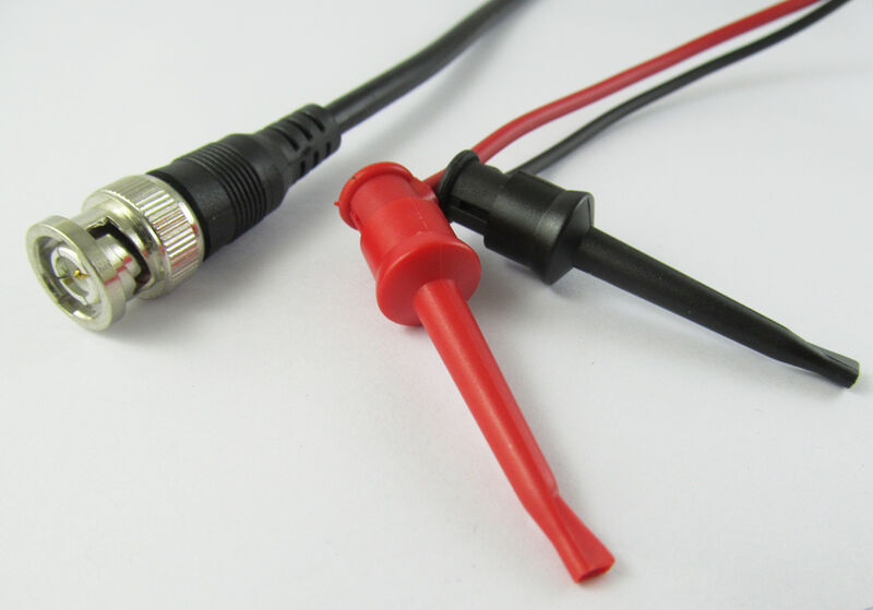 5sets 1.5M BNC Male Plug to Dual High Quality Nylon Copper Hook Clip Test Cable