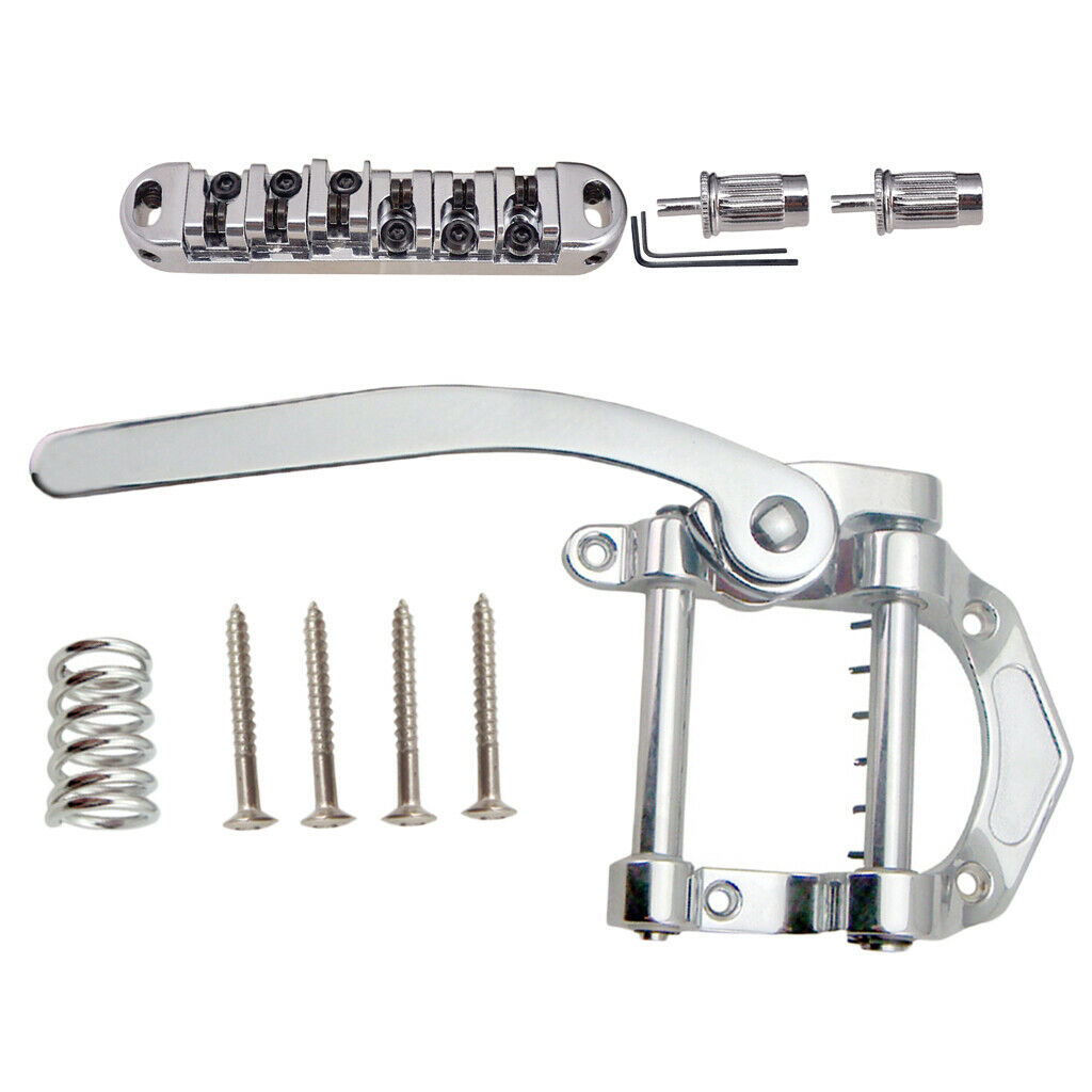 1 set B5 Tremolo Bridge tailpiece & roller saddle Locking Bridge for