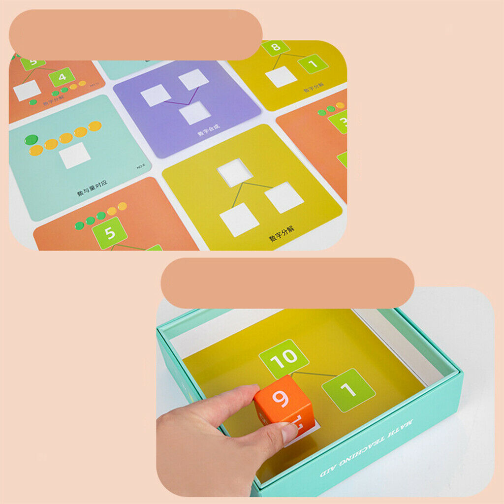 Wooden Blocks Arithmetic Toys Number Counting Numbers Digital for Toddler