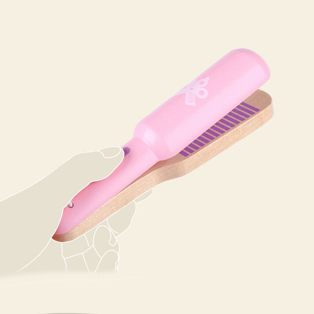 Wooden Pretend Play Toys for Girls Makeup Playset Hair Dryer Comb Brush Kit