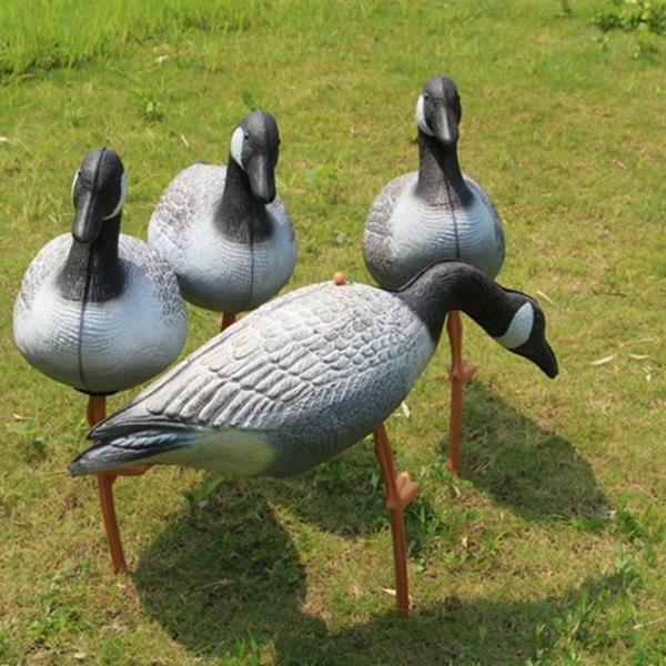 Full Body Goose Hunting Decoy Lawn Ornaments Garden Decors Standing Goose