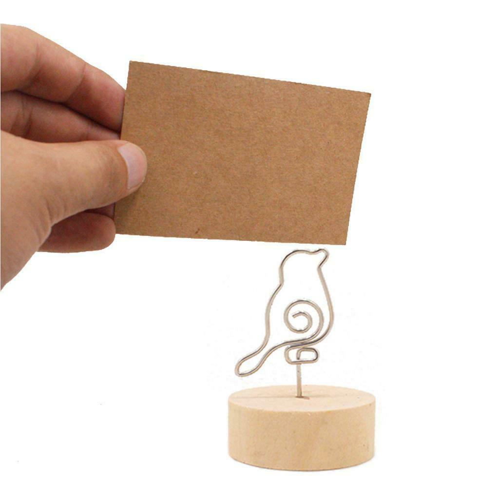 10x Base Wooden Picture Holder Name Cards Stand Wedding Party Decoration