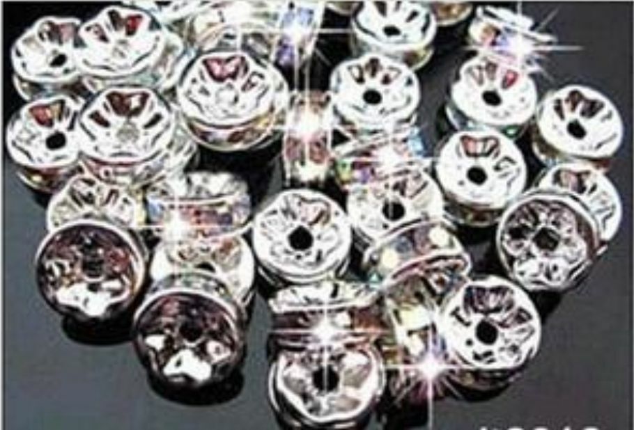 1000PCS 3x8mm For Rhinestones Rondelle Spacer Beads  Crystal Grade