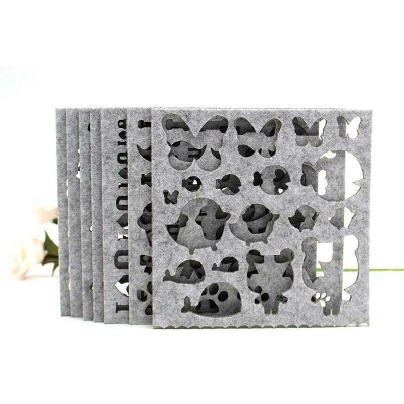 7pcs Wool Felt Mold Needle Felting DIY Craft Stencil Applique Handicraft Shaping