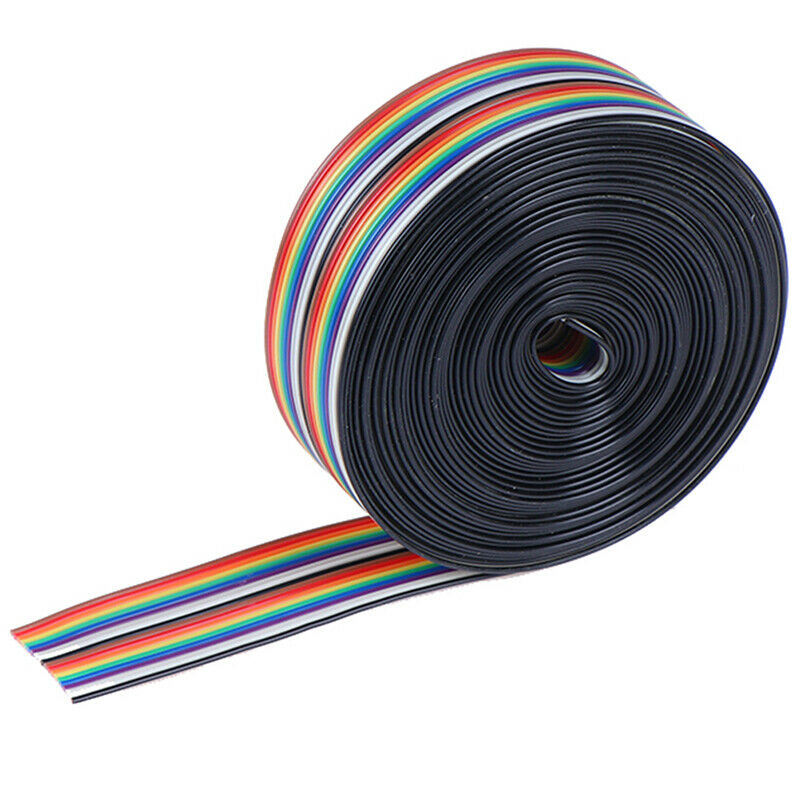 5M 1.27mm 20P Cable Rainbow Flat Line Support Wire Soldered Cable Connector Y1