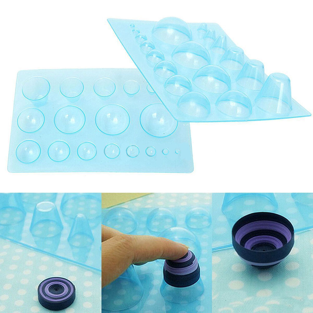 1Pc Plastic Paper Quilling Mould Half Ball Domes DIY Paper Craft Tool 13*2.l8