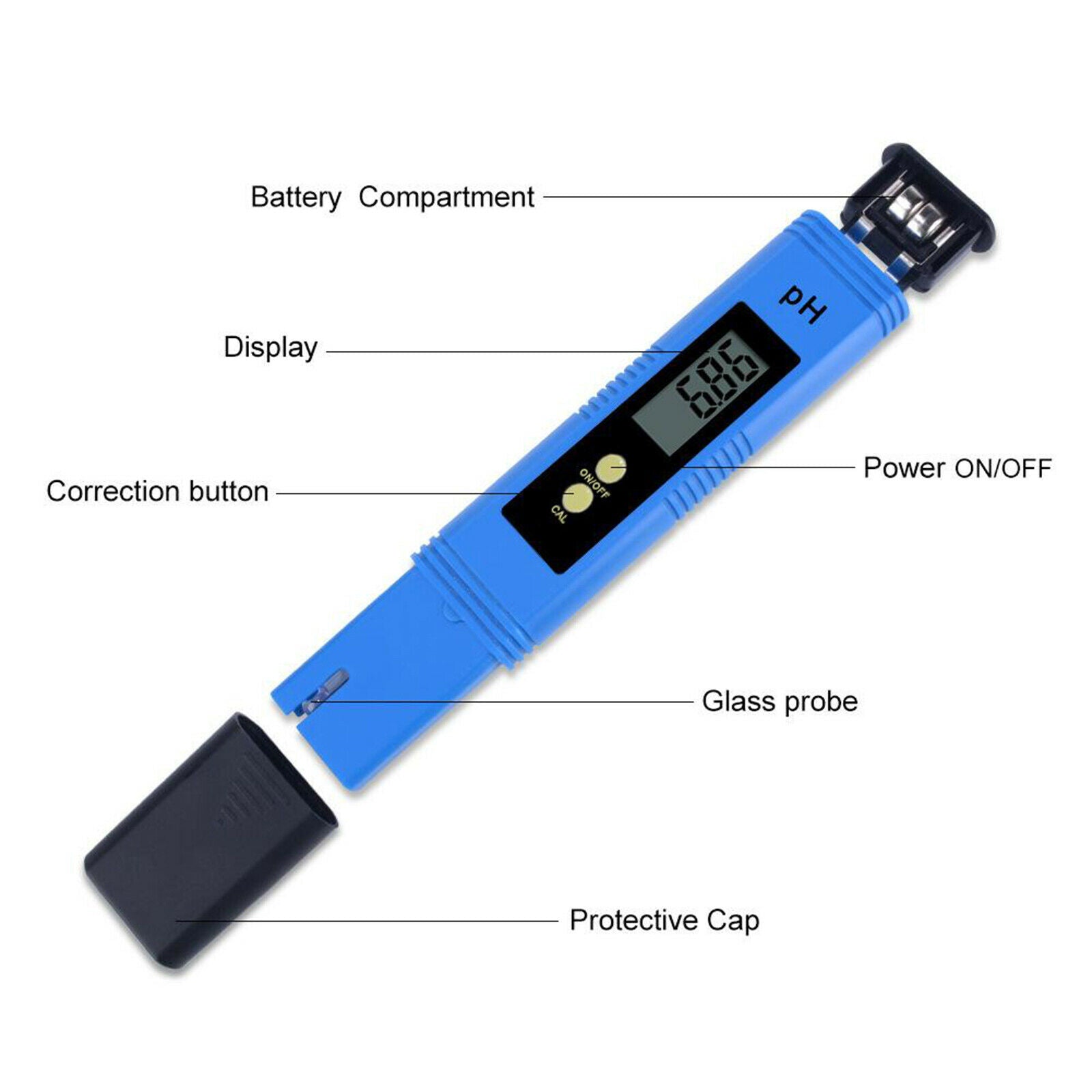Poket Digital PH Tester PH02 Meter Accurate Water Quality Tester 0-14Ph