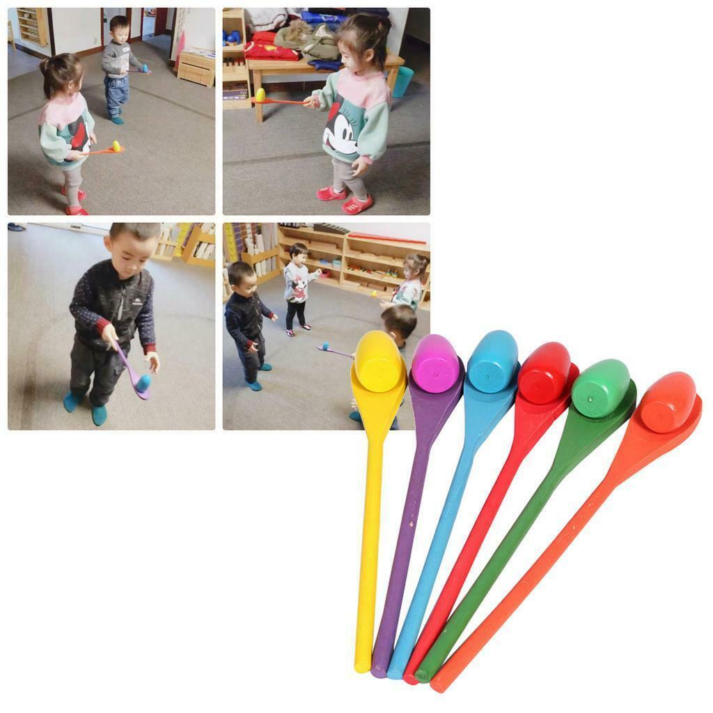 Easter 6 Egg and Spoon Race Game Party Favor for Kids Game Toys Partiee