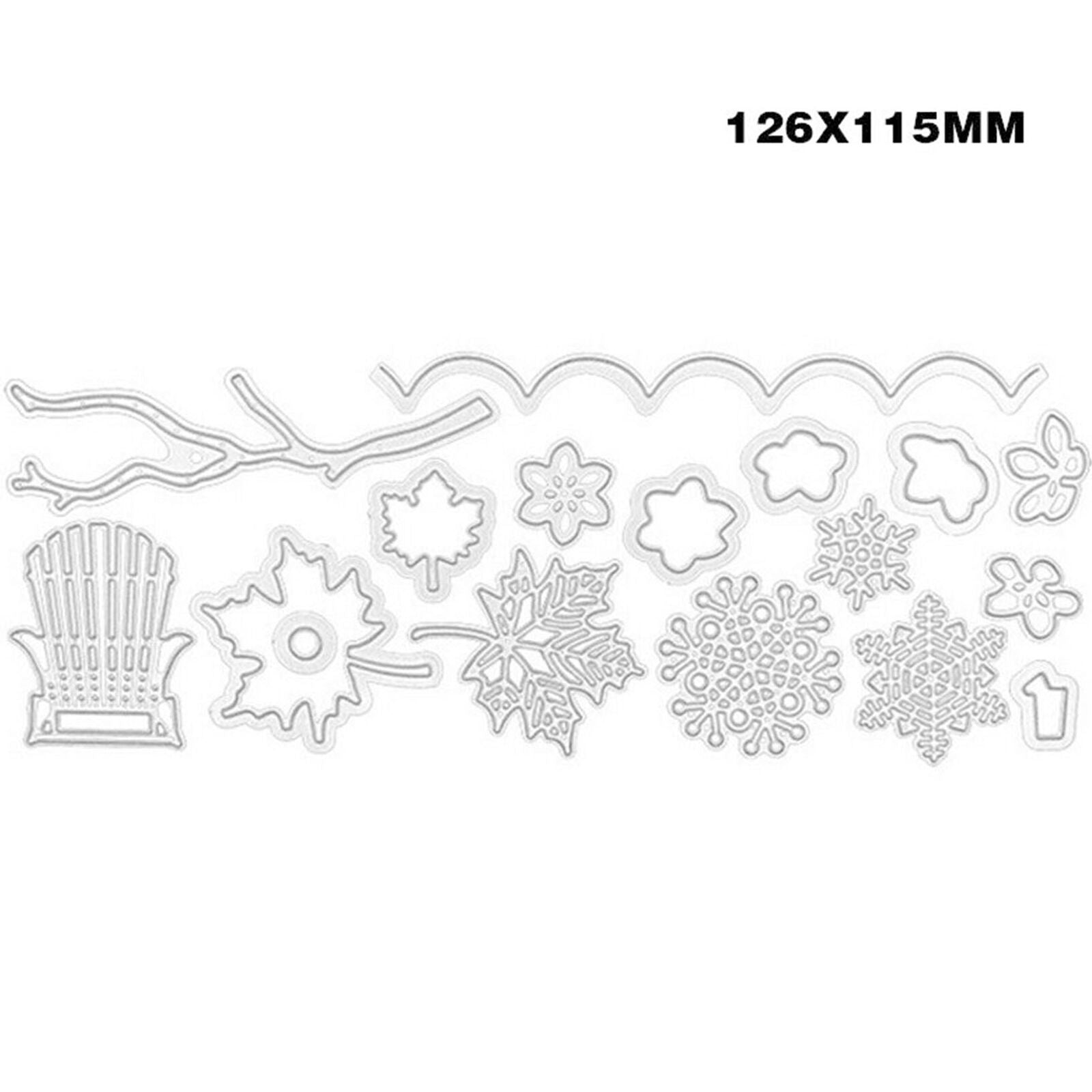Christmas Leaves Flowers Cutting Template / Cutting this for Big Shot DIY