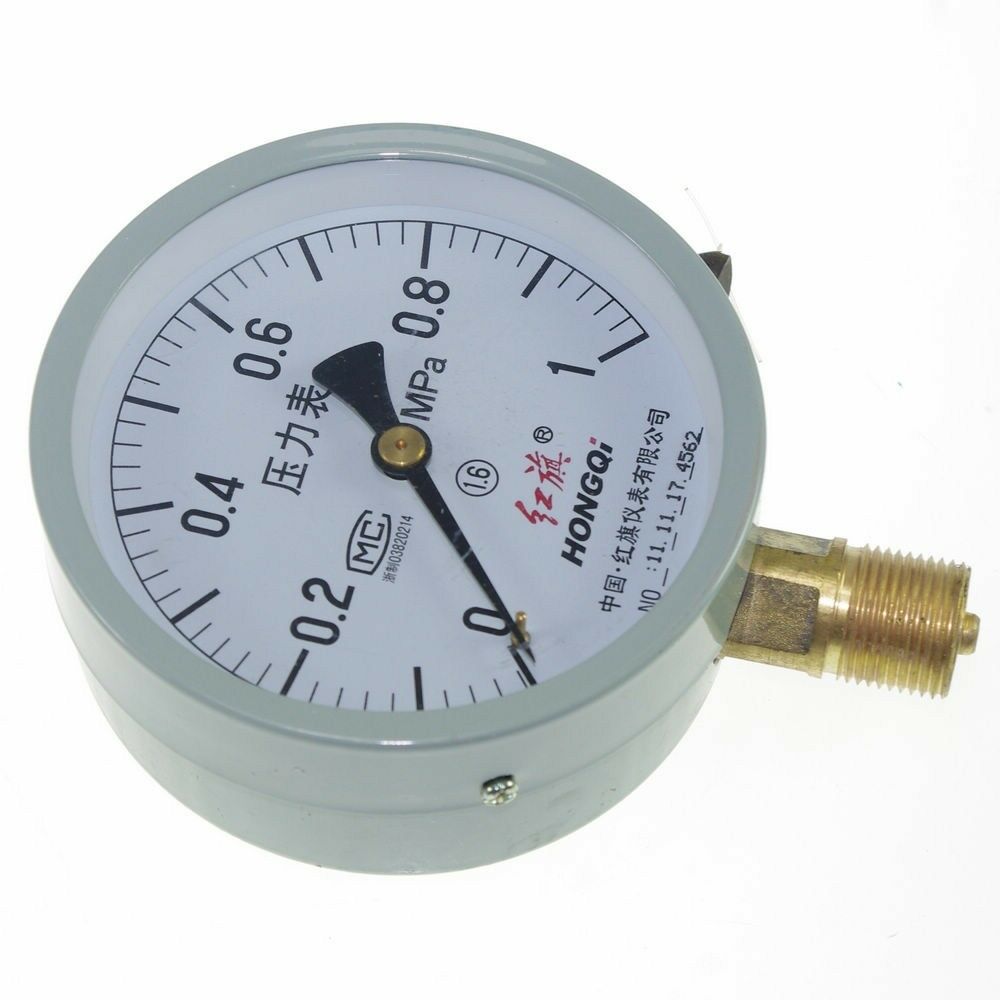 Water Oil Hydraulic Air Pressure Gauge Universal GaugeM20*1.5 100mm Dia 0-1Mpa