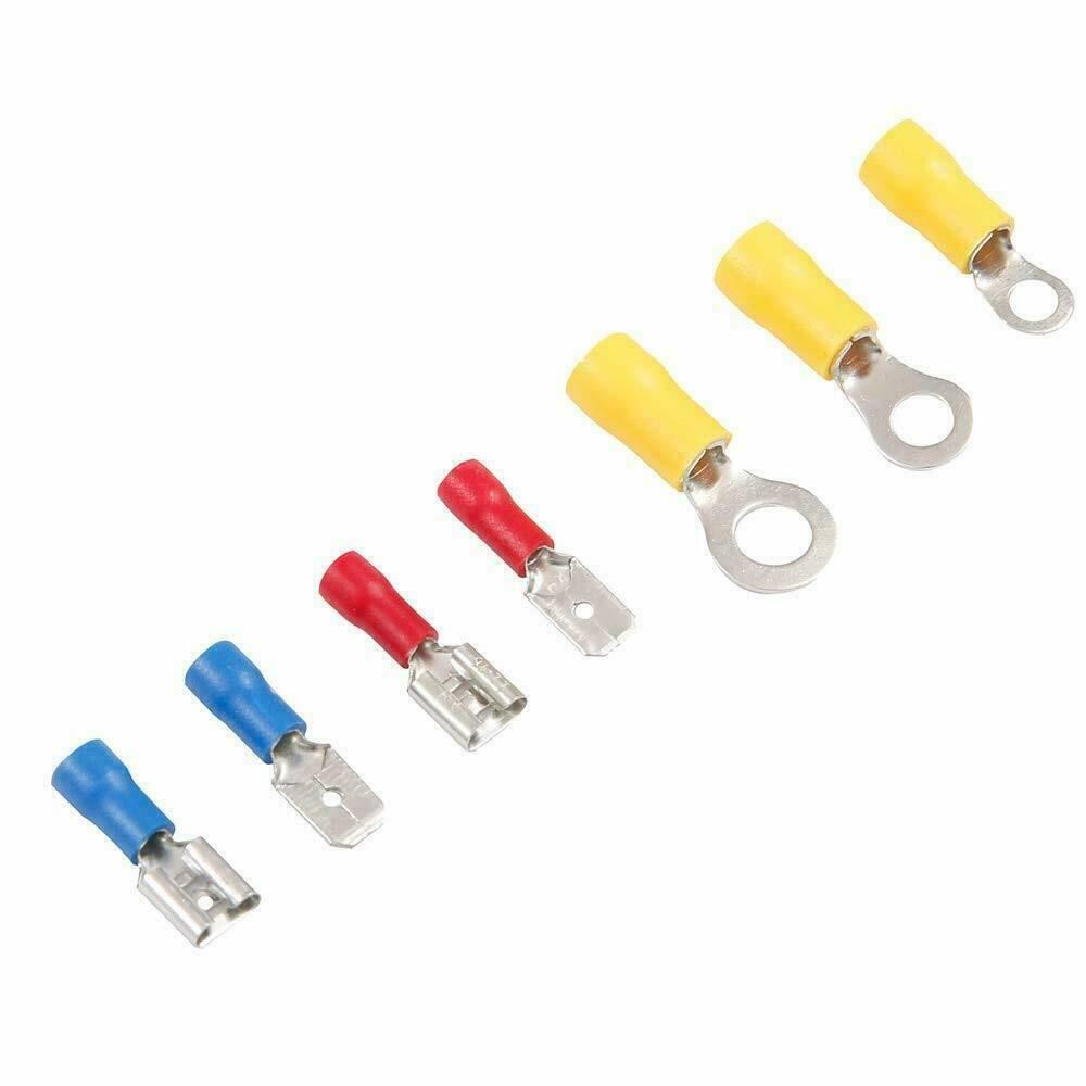 373PCS 24value Insulated Electrical Wire Terminals Crimp Connector Ring Fork Set