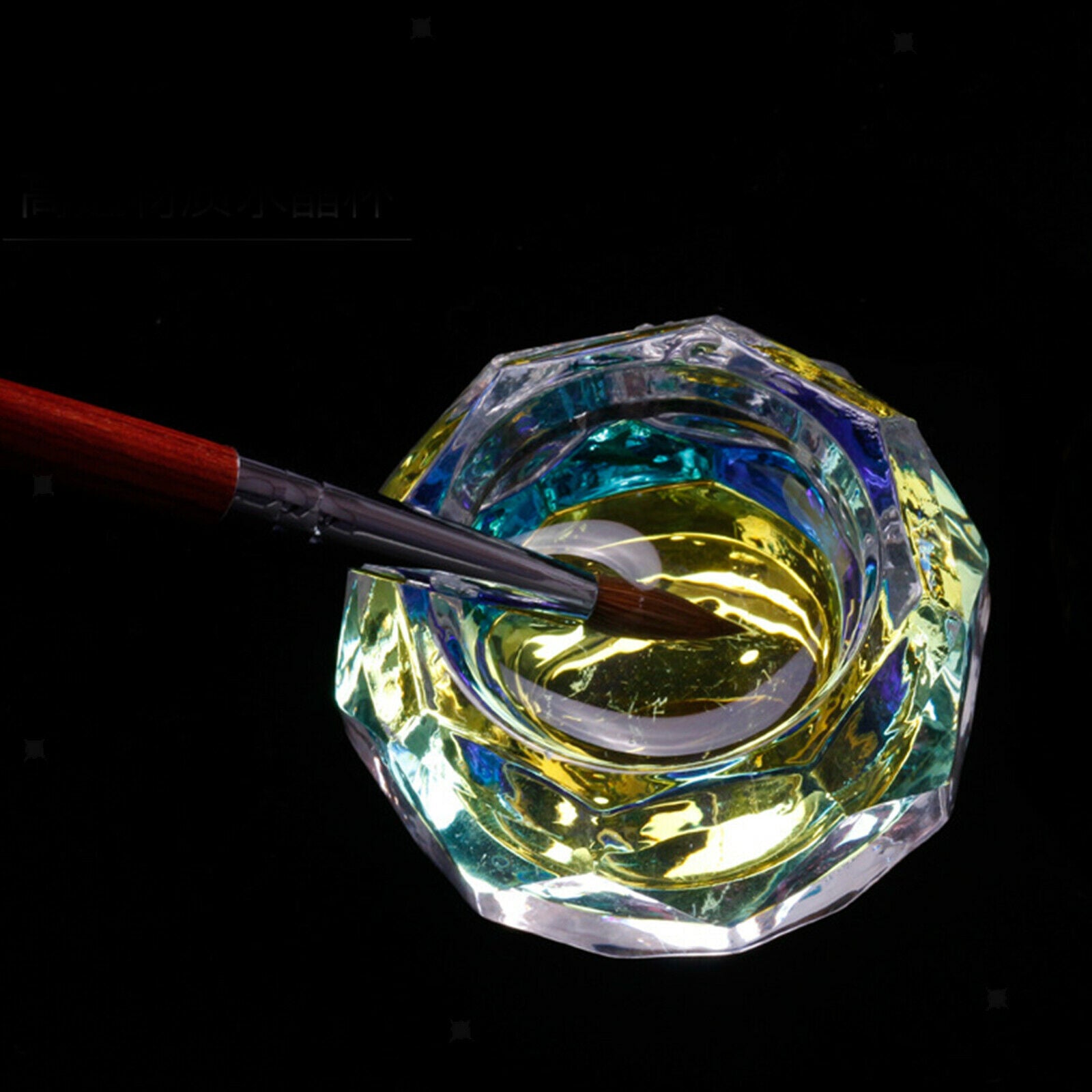 Nail Glass Crystal Cup Colorful Nail Art Dappen DISH for Manicure Equipment